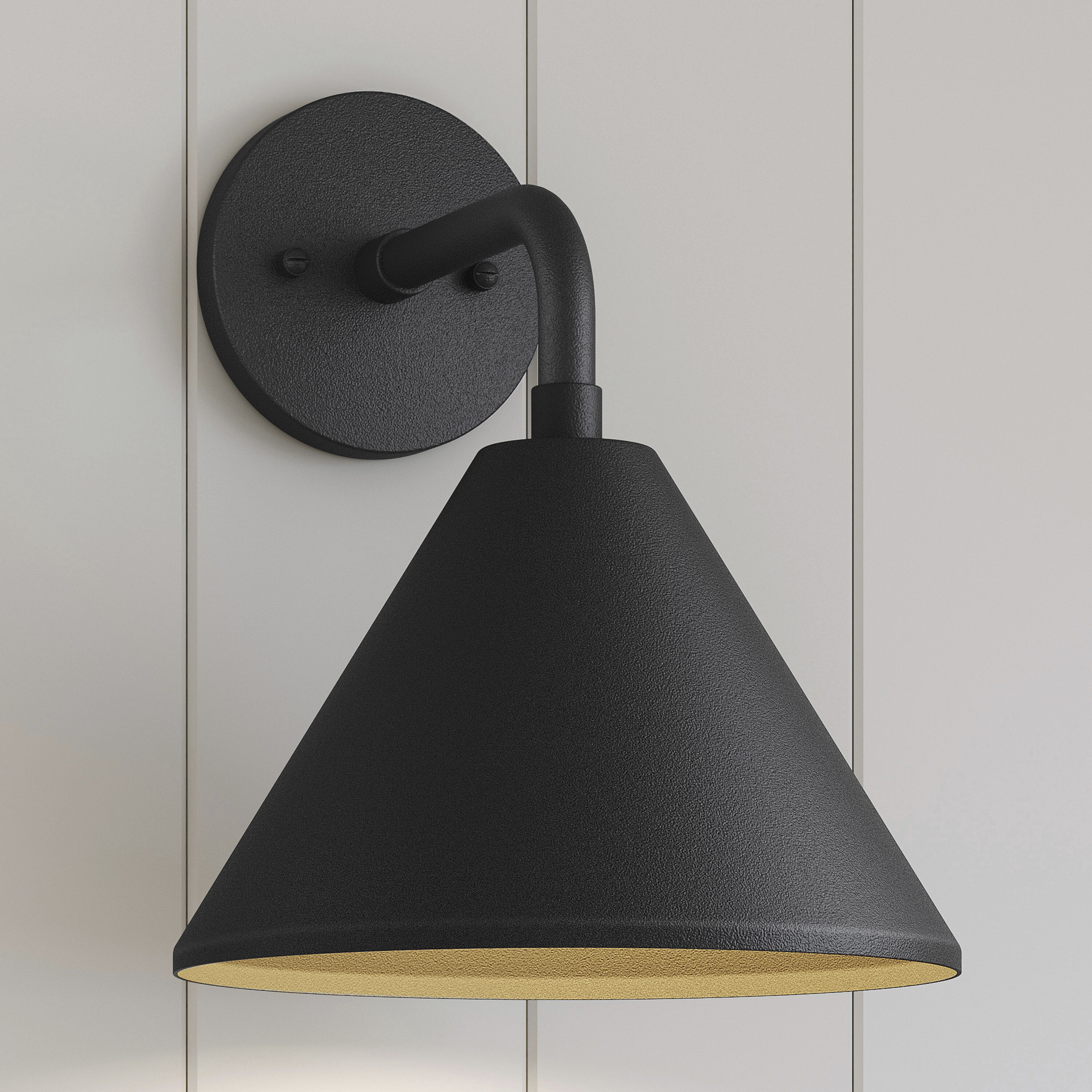 Axston 1 Light 15 inch Textured Black Outdoor Wall Sconce